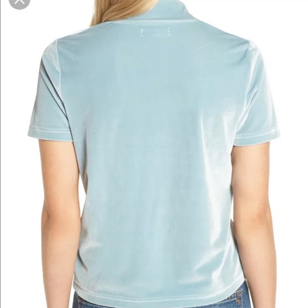 Madewell Velvet Mockneck Size M Sea Green NWOT - Picture 2 of 4